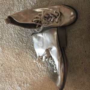 Dirty Laundry metallic gold ankle boots